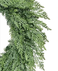 Puleo 24" Pre-Lit Artificial Flocked Wreath