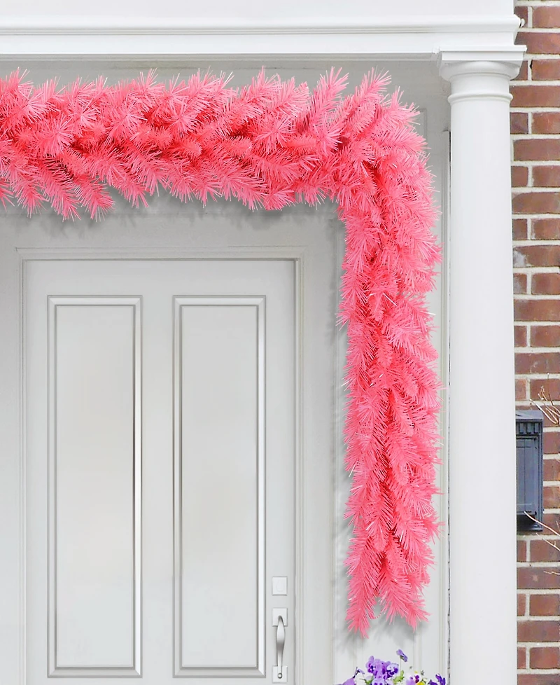 Puleo 9' x 10" Artificial Round Valley Pine Garland