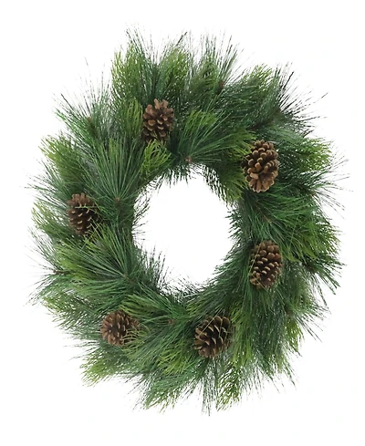 Puleo 24" Artificial Adorned Wreath with Pinecones