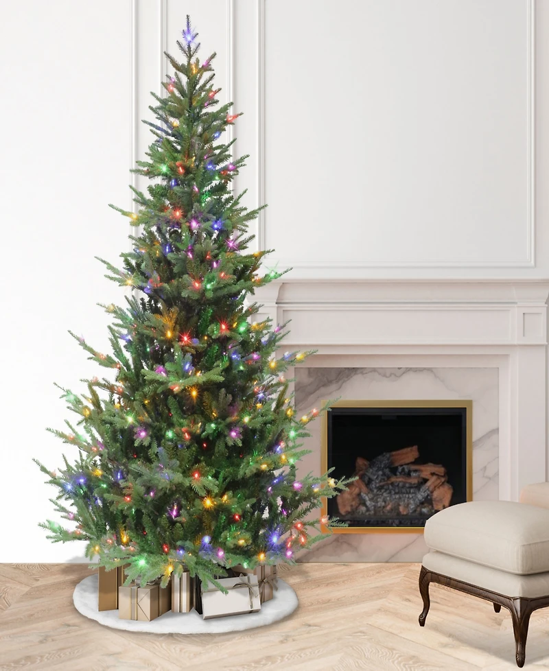 Puleo 7.5' Pre-Lit Sacramento Fir Artificial Christmas Tree