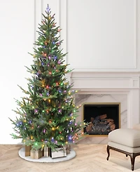 Puleo 7.5' Pre-Lit Sacramento Fir Artificial Christmas Tree