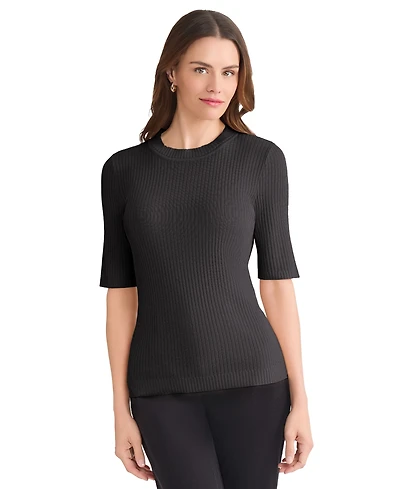 Jones New York Petite Sutton Short-Sleeve Knit Top
