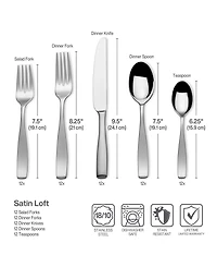 Mikasa Satin Loft 65 Pc Set, Service for 12