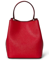Lauren Ralph Lauren Crosshatch Leather Small Reese Bucket Bag