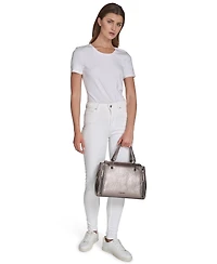 Calvin Klein Women's Garnet Metallic Satchel Bag