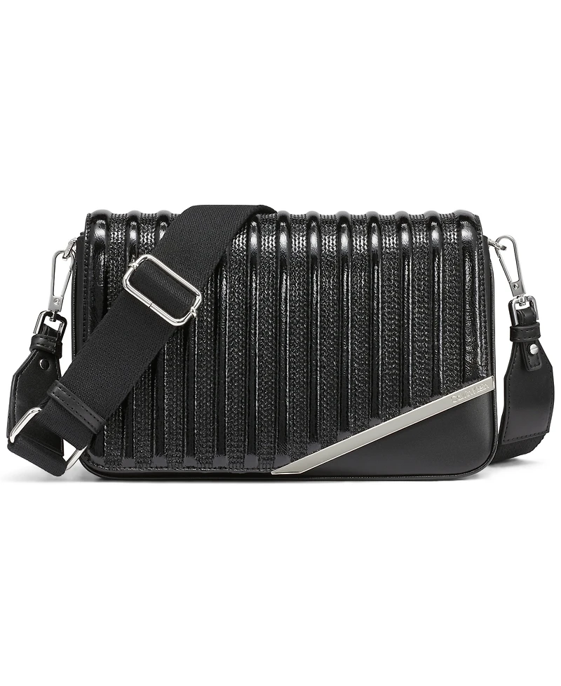Calvin Klein Women's Ria Patent Piping Crossbody Bag