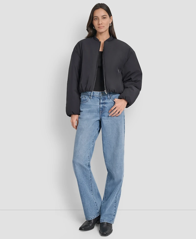 Dkny Jeans Women's Long Sleeve Bomber Jacket
