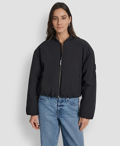Dkny Jeans Women's Long Sleeve Bomber Jacket