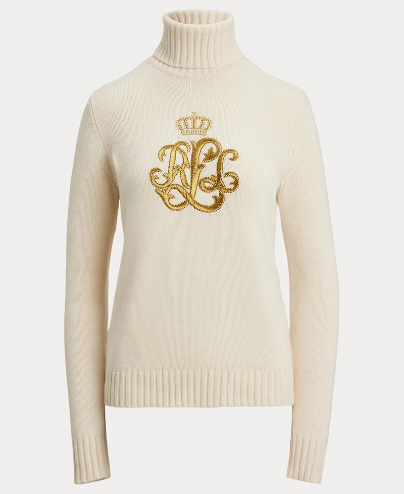 Lauren Ralph Lauren Women's Logo Detail Turtle Neck Sweater