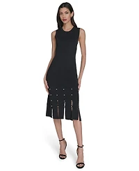 Vince Camuto Petite Sweater Slit Hem Midi Dress