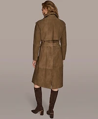 Donna Karan New York Women's Double Breasted Belted Trench Coat