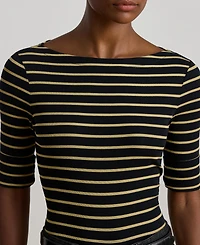 Lauren Ralph Women's Striped Boatneck T-shirt