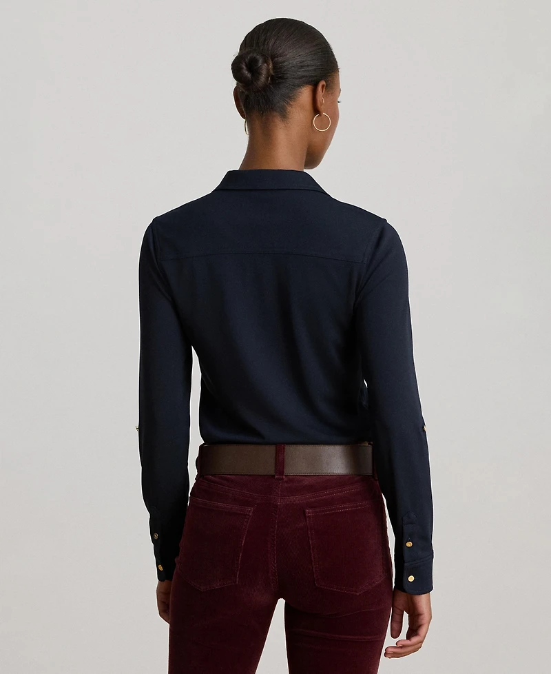 Lauren Ralph Women's Roll-Tab-Sleeve Cardigan