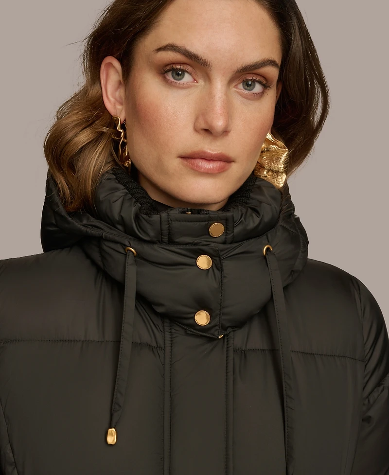 Donna Karan New York Women's Hooded Puffer Coat