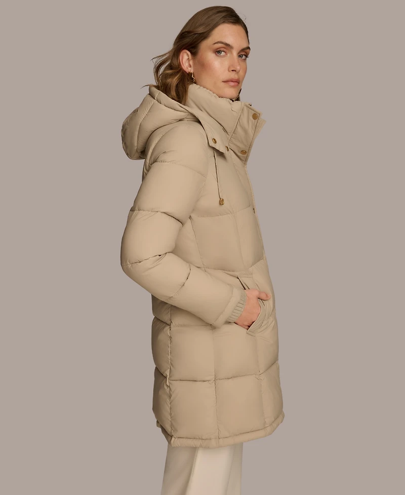 Donna Karan New York Women's Hooded Puffer Coat