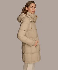 Donna Karan New York Women's Hooded Puffer Coat