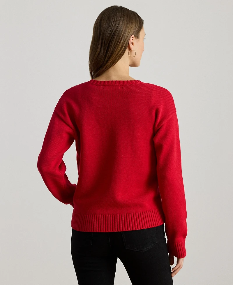 Lauren Ralph Women's Cotton Dog Sweater
