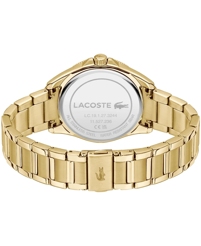 Lacoste Men's Mainsail Gold Tone Stainless Steel Bracelet Watch, 43mm