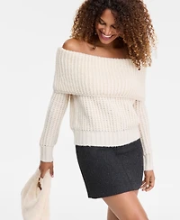 I.n.c. International Concepts Women's Lofty Off-The-Shoulder Sweater, Macy's Exclusive