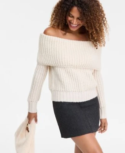 I.N.C. International Concepts Womens Lofty Off The Shoulder Sweater Macys Exclusive