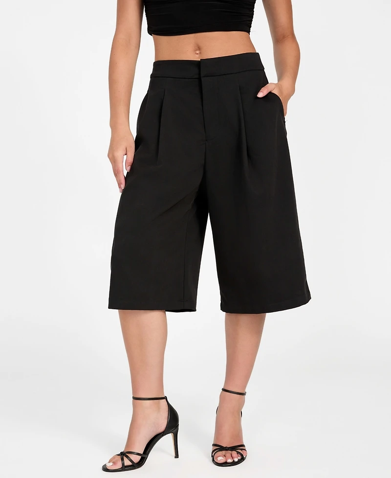 Guess Women's Junny Twill Wide Leg Capri