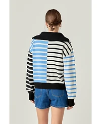 English Factory Women's Multi Stripe Knit