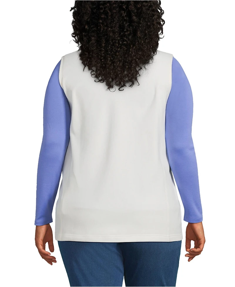 Lands' End Women's Plus Thermacheck 100 Fleece Vest