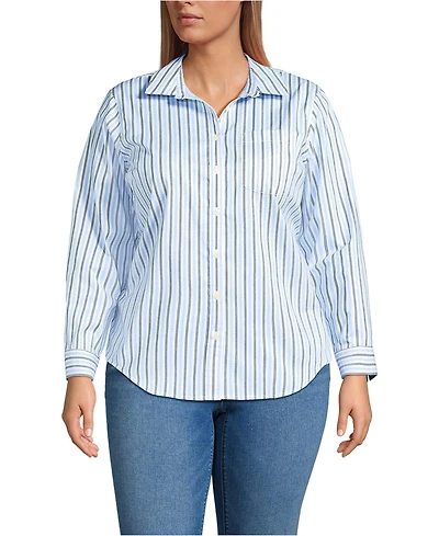 Lands' End Women's Plus Cooling Button Front Shirt