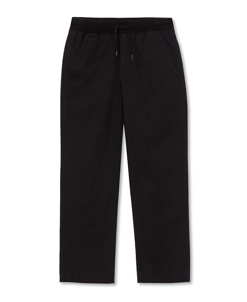 Lands' End Boys Husky Stretch Soft Rib Waist Iron Knee Pull On Pants