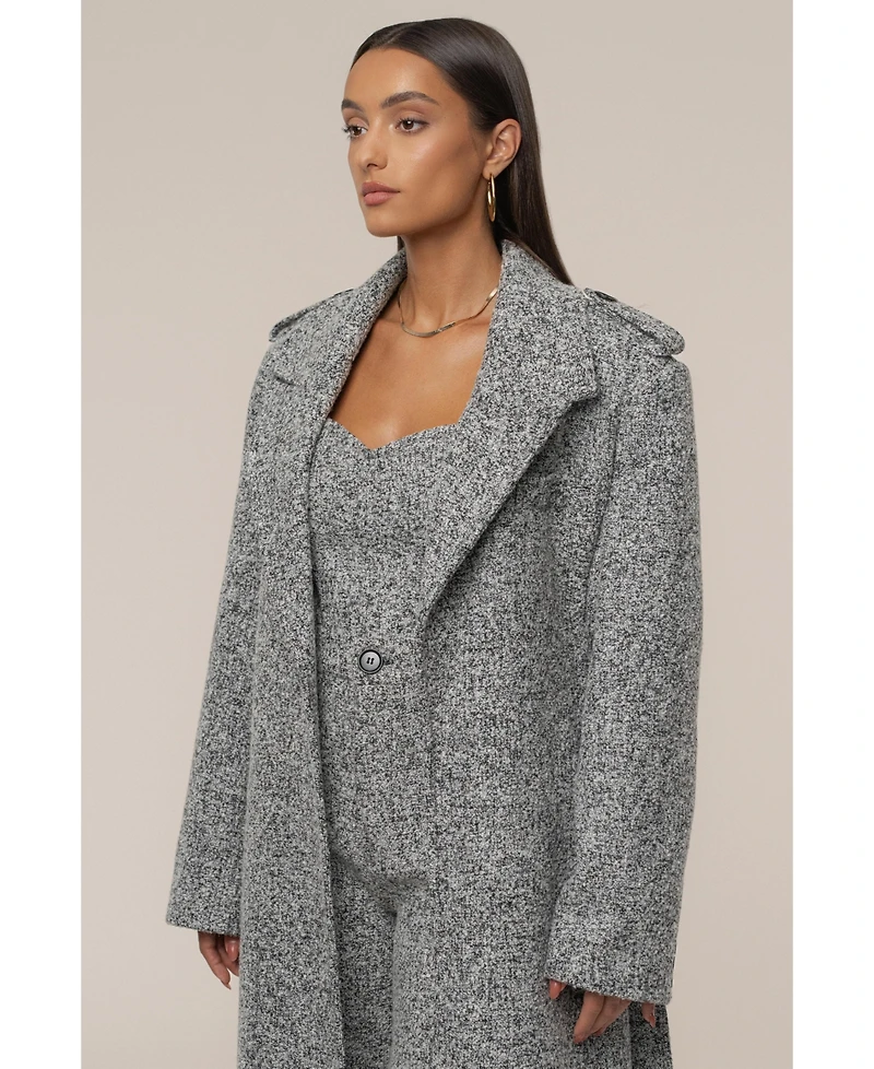 Jluxlabel Women's Savannah Belted Tweed Coat