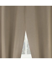 Sun Zero Parsons Herringbone Magnetic Closure 100% Blackout Rod Pocket Curtain Panel Pair