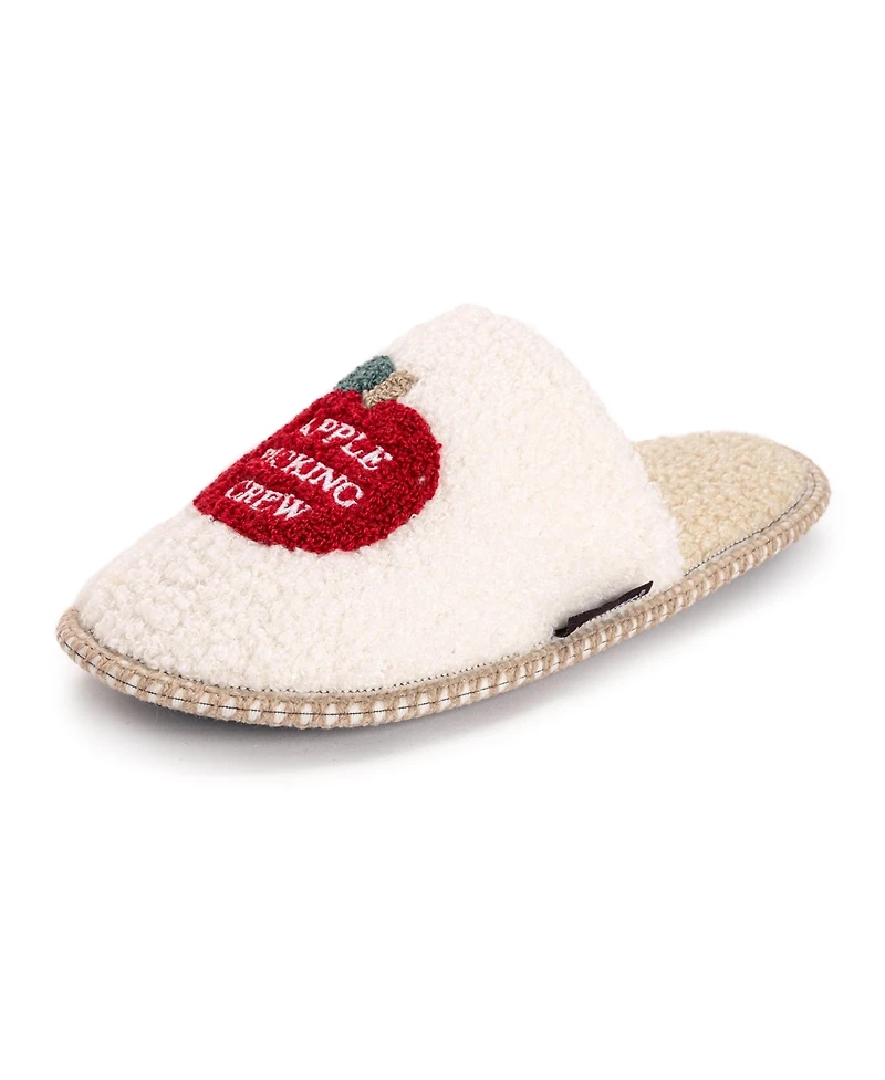 Muk Luks Women's Novelty Punch Needle Fall Scuff Slipper