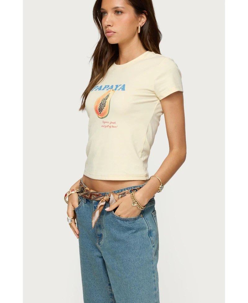 Edikted Womens Papaya T Shirt