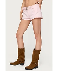 Edikted Womens Vicco Belt Detail Shorts