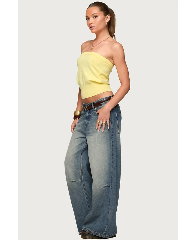 Edikted Women's Philipa Strapless Knit Top