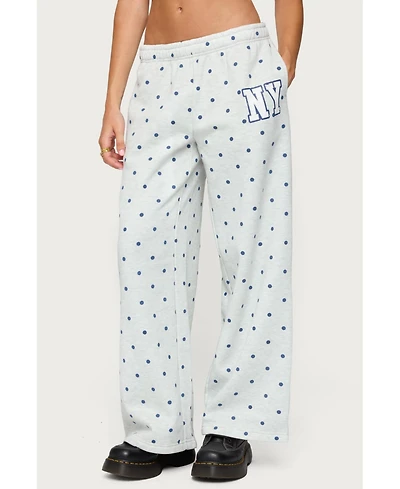 Edikted Women's Ny Babe Polka Dot Sweatpants