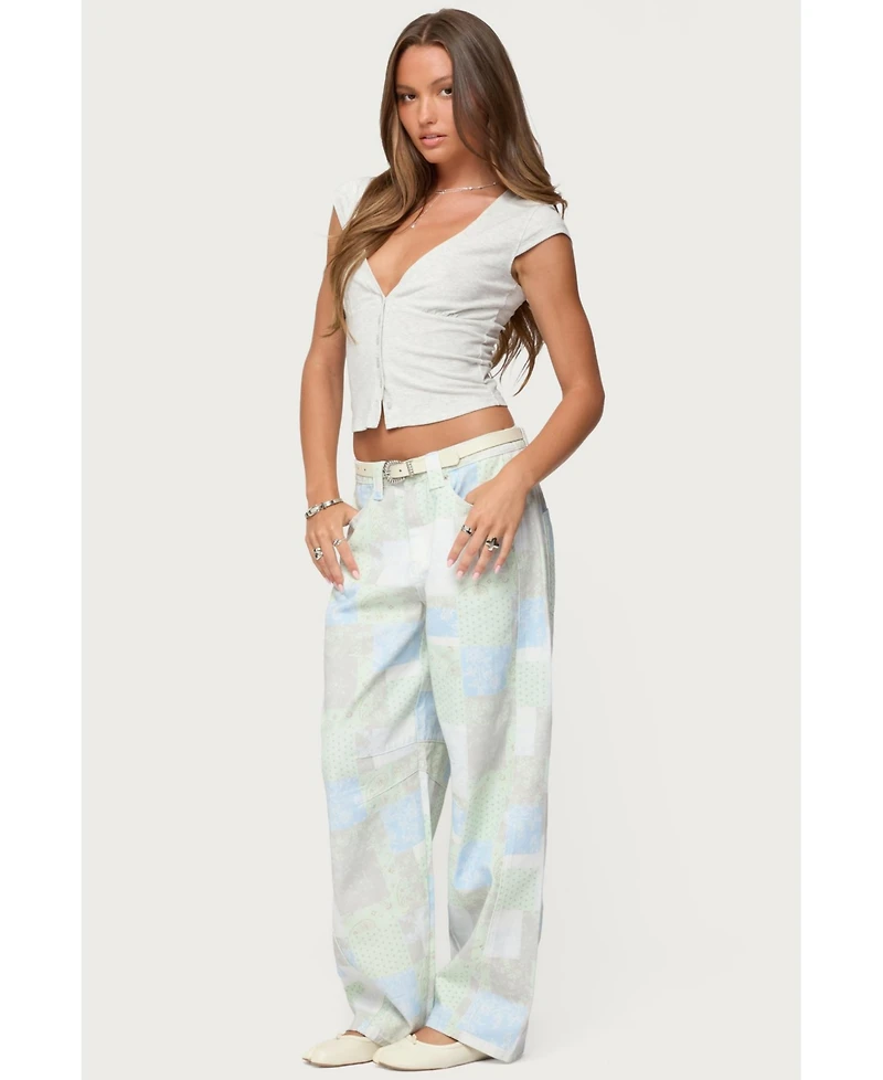 Edikted Womens Alza Button Up Top