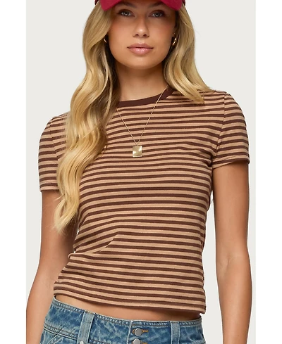Edikted Women's Nessie Striped T Shirt
