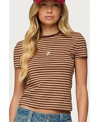 Edikted Women's Nessie Striped T Shirt