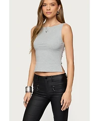 Edikted Womens Elliana Side Slit Tank Top