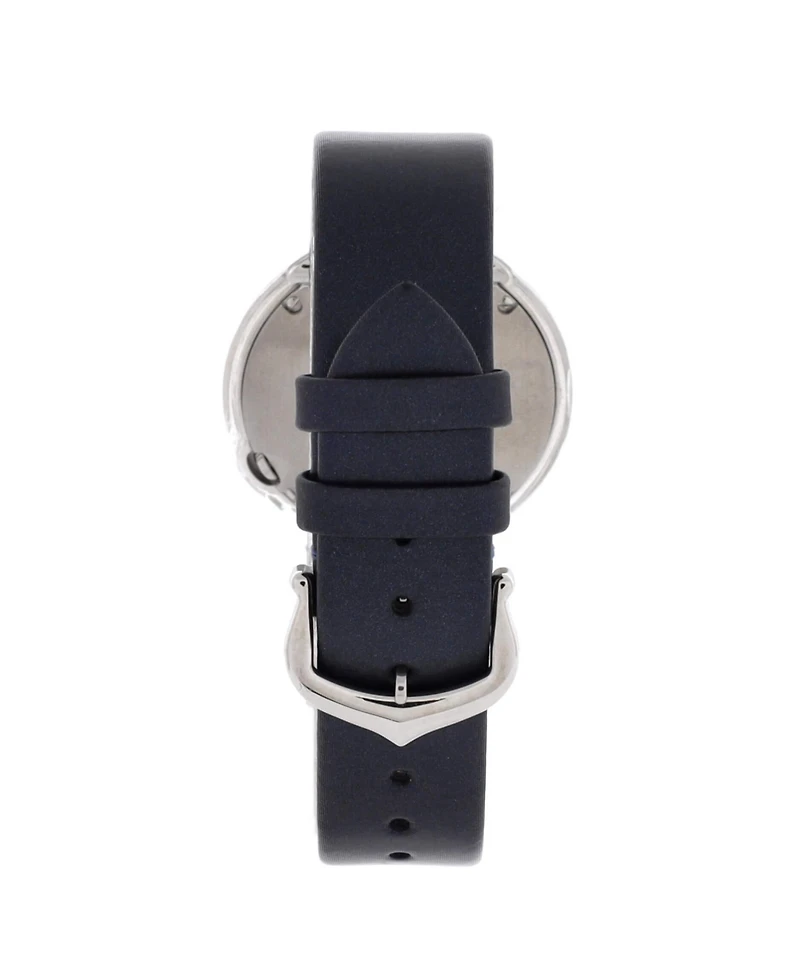 Pre-Owned Cartier Ballon Blanc de Cartier Quartz Watch in Stainless Steel and Satin with Diamond Bezel 30mm