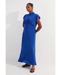Karen Millen Women's Jersey Short Sleeve Maxi Dress