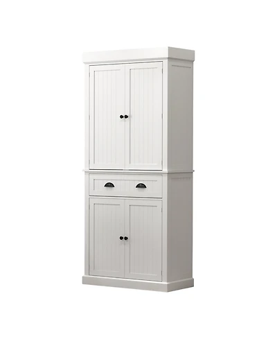 Slickblue Freestanding Kitchen Storage Cabinet with Doors and Shelves for Organized Pantry