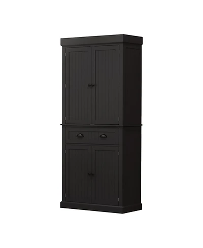 Slickblue Spacious Kitchen Storage Cabinet with Doors for Pantry and Kitchen Essentials