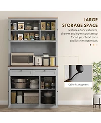 Slickblue Multi-Purpose Kitchen Storage Cabinet for Utensils, Appliances, and Pantry Items