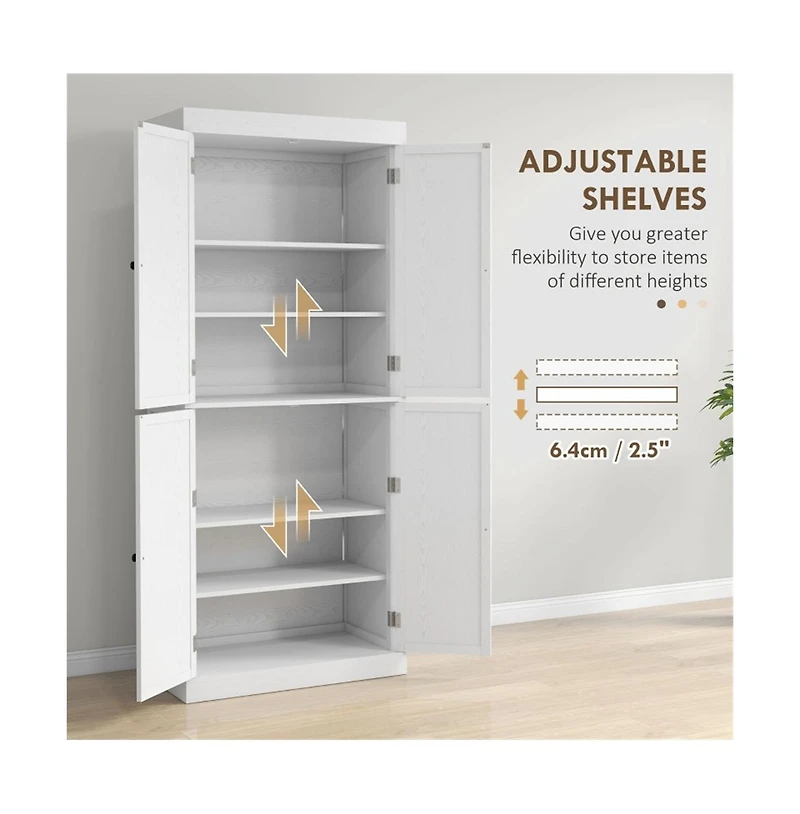 Slickblue Durable Multi-Purpose Kitchen Storage Cabinet for Appliances Utensils and Pantry Items