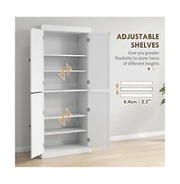 Slickblue Durable Multi-Purpose Kitchen Storage Cabinet for Appliances Utensils and Pantry Items