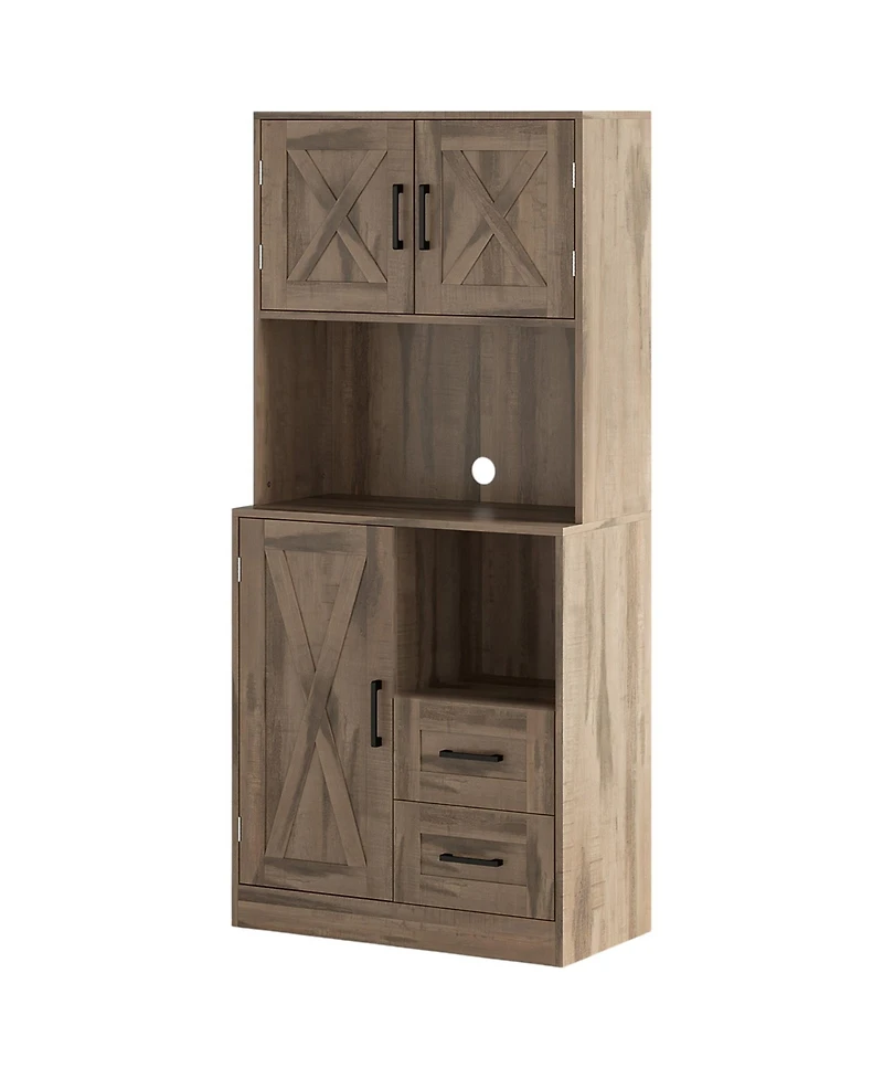 Slickblue Easy Access Kitchen Storage Cabinet with Adjustable Shelves for Space-Saving Organization