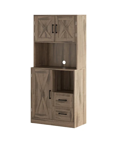 Slickblue Easy Access Kitchen Storage Cabinet with Adjustable Shelves for Space-Saving Organization