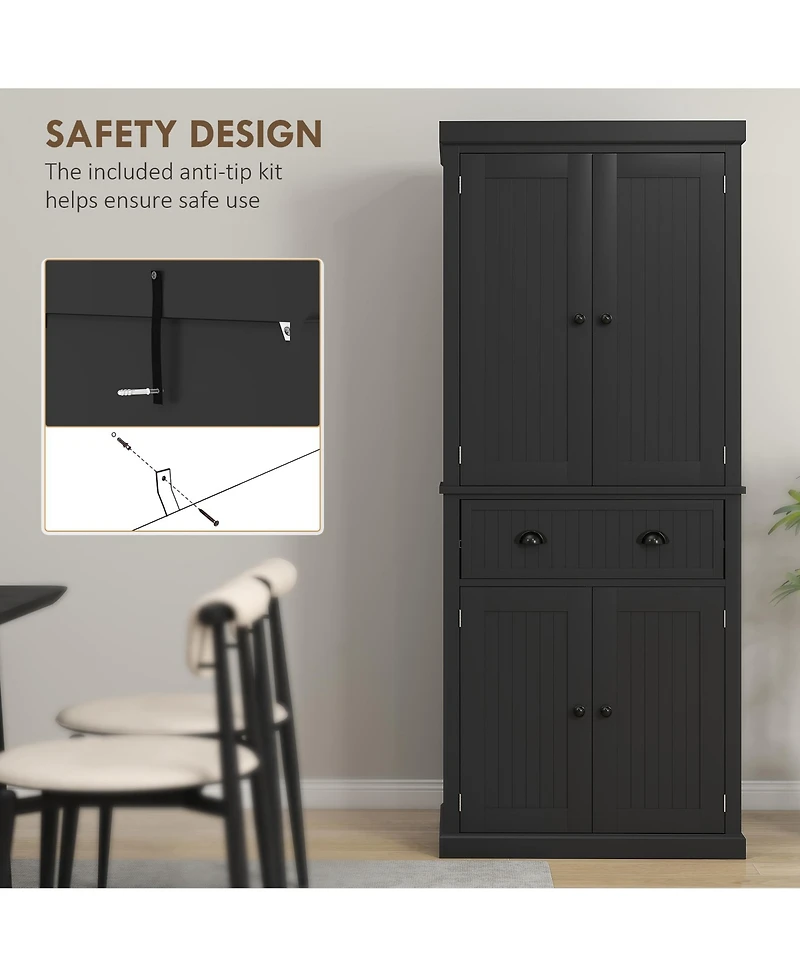 Slickblue Multi-Functional Kitchen Storage Cabinet with Ample Space for Plates and Supplies